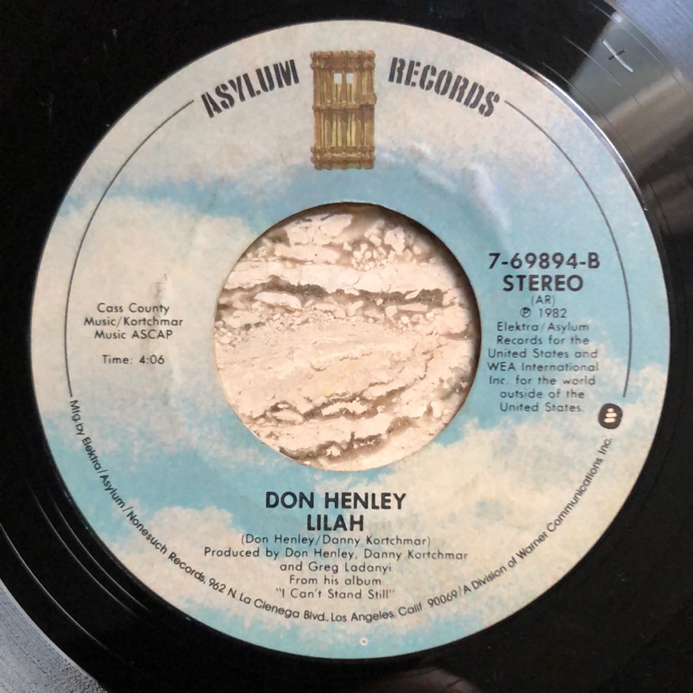Don Henley Dirty Laundry/Lilah Vinyl 45 Record '82